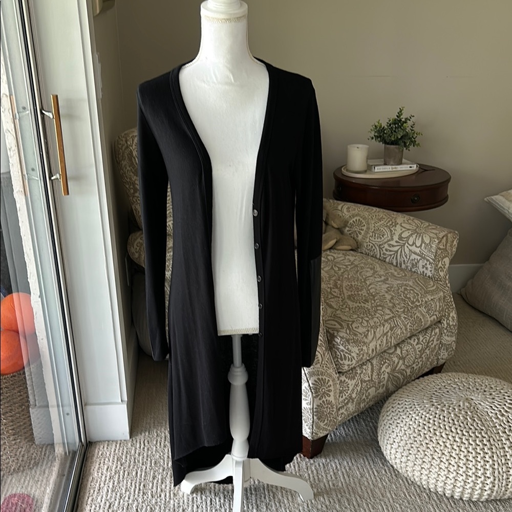 Red 23 Black Button-Up duster Cardigan